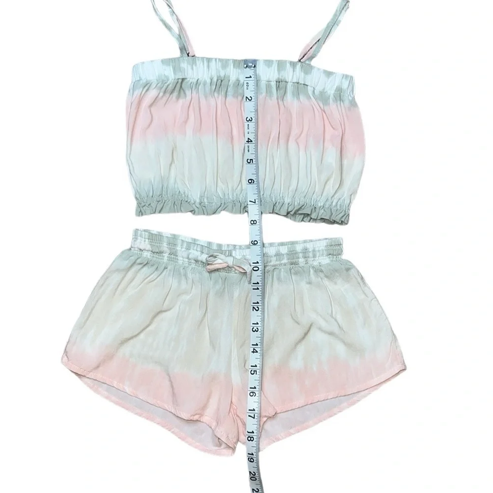 NWOT Vintage Havana Elastic Crop Top Medium Smock Shorts Large Spring Meadow